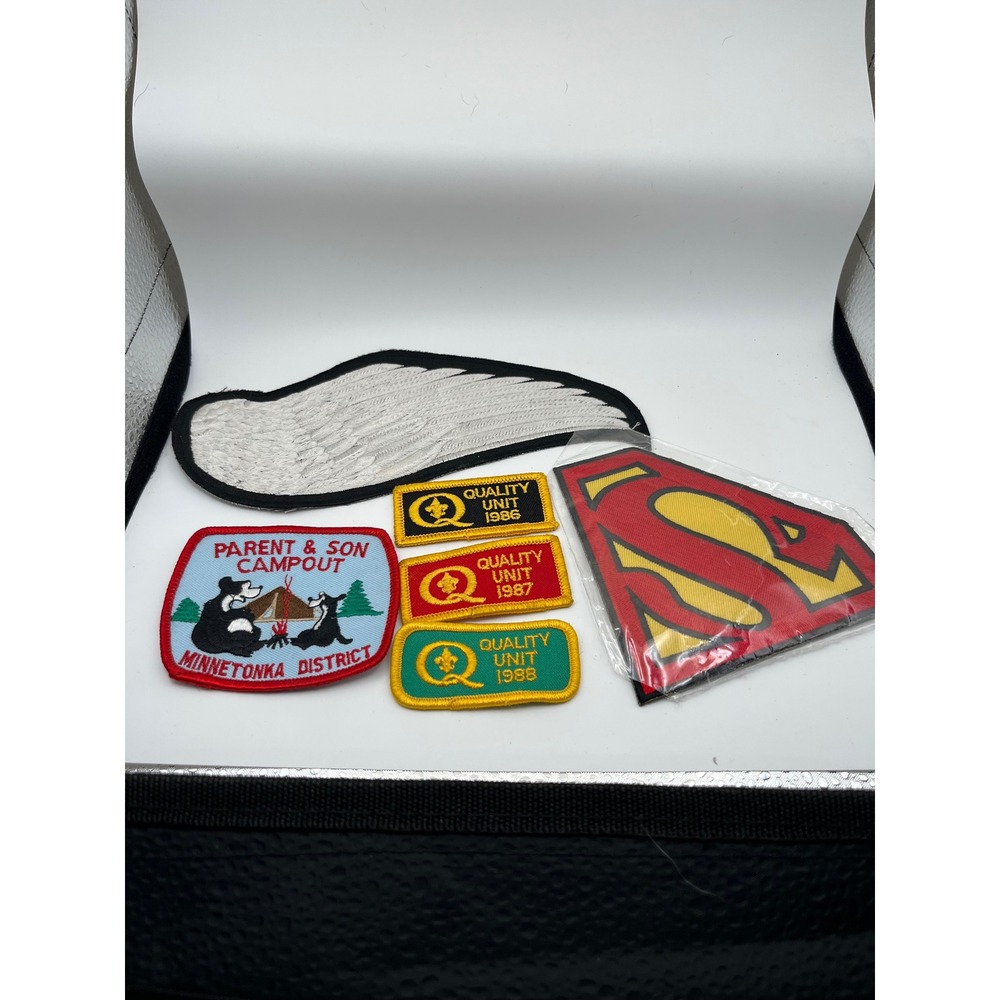 Vintage Patch Lot Superman Wing Boy Scouts BSA Quality Unit 1986-1988 Minnetonka